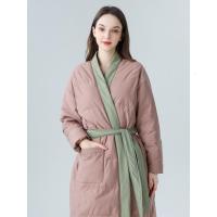 原创 2021睡袍女冬长袖加厚纯色羽绒服白鸭绒保暖居家浴袍