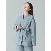 2021睡衣女冬长袖加厚加绒纯色白鸭绒羽绒服保暖居家套装