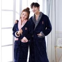 情侣睡衣秋冬季加厚法兰绒长款浴袍珊瑚绒浴衣居家服新娘性感婚礼
