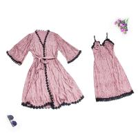 大码睡裙睡袍女200斤性感天鹅绒长袖金丝绒两件套装居家服春秋冬