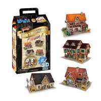爱拼 3D益智手工 指尖下的环球旅行 严谨德国(包括啤酒屋、艺术工作室、田园小屋、杂货店4个小建筑,小巧精致,细节丰