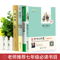 精装完整版4册 白洋淀纪事孙犁原著 镜花缘猎人笔记湘行散记沈从文正版 七年级上7必读的课外书籍上册初中生记事白洋锭白