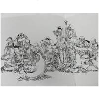 月照上人禅画系列丛书 五百罗汉图卷 禅画绘画书 国画绘画书籍  正版