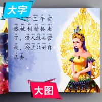 正版4册 闪亮小公主故事书全套 宝宝大图大字方本彩色注音版 经典动画绘本 阅读启蒙童话漫画图书 幼儿3-4-5-6-