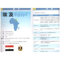 埃及地图 星球版世界分国地理图系列 防水蓝对开 2020年新版