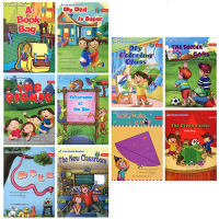 朗文培生少儿英语super kids1级别配套分级阅读(9绘本+1剧本+1练习册含中文翻译)绘本故事书阅读书5-12