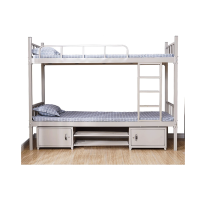 国云家居铁架床上下铺员工宿舍铁艺架子床1.2米学校公寓双层床高低床GY458