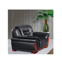 国云家居简约现代会客沙发商务真皮办公沙发舒适可以躺单人位GY508