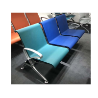 国云家居铝合金弯扶手聚氨酯连排椅等候椅休息椅PU板座椅GY562