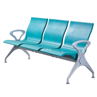 国云家居电镀扶手聚氨酯连排椅等候椅PU休息椅GY564