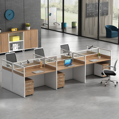 国云家居工形六人位办公桌职员桌卡座隔断组合桌gy590