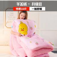 2019懒人被子多功能10斤棉被单人加厚保暖学生冬季全棉冬天被芯双人被子8羊羔绒冬被网红抖音同款