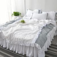 2019懒人被子多功能北欧公主风花边水洗棉夏被床裙四件套空调被夏凉被双人薄被子网红抖音同款