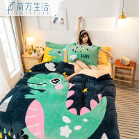 2019懒人被子多功能加厚牛奶法兰绒三四件套大版卡通秋冬保暖床单被子1.8m网红抖音同款
