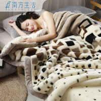 2019懒人被子多功能加厚拉舍尔毛毯珊瑚绒双层婚庆盖毯法兰绒冬季床单被子网红抖音同款