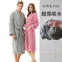 日式和服纯棉浴袍毛巾料宽松多针双面毛圈浴衣全棉酒店睡袍吸水抖音同款