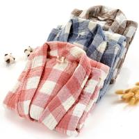 外贸日式成人纱布浴袍三层中厚全棉浴衣游泳酒店情侣浴袍居家睡袍抖音同款