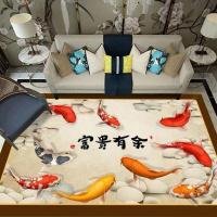 中式北欧现代家用客厅沙发茶几床边定制可水洗防滑绒面地垫地毯抖音同款