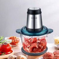 多蒙(DOMENG)绞肉机家用不锈钢多功能打馅搅拌机蒜蓉机小型电动碎菜料理机_304不锈钢碗