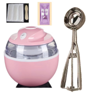 孜索冰淇淋机全自动冰激凌机儿童冰激淋机冰淇淋机家用雪糕机炒酸奶机_樱花粉打发器