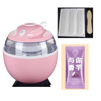 孜索冰淇淋机全自动冰激凌机儿童冰激淋机冰淇淋机家用雪糕机炒酸奶机_樱花粉