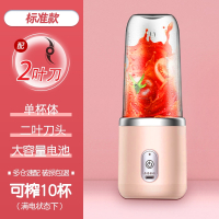 志高榨汁机家用小型便携式水果电动榨汁杯果汁机多功能炸果汁_标准款六二叶刀头