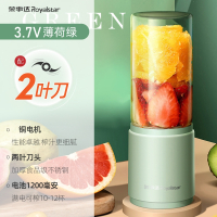荣事达榨汁机家用小型便携式无线充电果汁杯果汁机水果榨汁杯_果绿色2叶刀