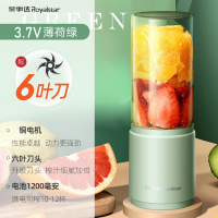 荣事达榨汁机家用小型便携式无线充电果汁杯果汁机水果榨汁杯_果绿色6叶刀