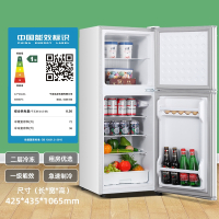 扬子佳科技小冰箱家用小型冰箱宿舍租房二人省电双门冰箱冷冻冷藏_银色198一级能效双冷冻上冷冻下冷藏