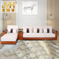 金明豪客厅实木沙发海棠木原木现代中式沙发新中式大小户型现代简约中式组合沙发储物别墅实木沙发位