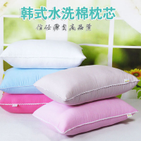 [48小时内发货]羽贝尔韩式水洗棉枕芯枕头一对 护颈椎学生宿舍家用