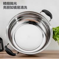 [送汤漏勺]28CM加厚不锈钢火锅汤锅火锅盆边炉锅加厚电磁炉通用 28CM火锅(不带盖)