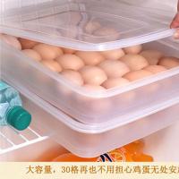 [加大号]30格鸡蛋收纳盒厨房可叠加冰箱鸡蛋保鲜盒便携蛋托蛋格
