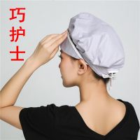 2019厨师帽子男女工作帽厨房防尘防油烟棉布帽蘑菇帽食品工厂餐饮家用
