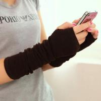 2019可爱薄加长款针织护腕袖套手臂套 漏指露指半指手套手袜男女保暖
