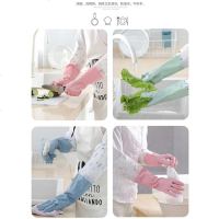 2019橡胶手套加绒厨房洗碗家用女冬季加厚耐用耐磨防水家务洗衣服保暖