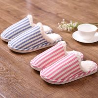 2019秋冬季棉拖鞋女情侣家居家用防滑厚底森地板冬天保暖毛毛拖鞋男女