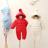 2019初生婴儿秋冬装一岁宝宝连体衣幼儿冬季外出抱衣新生儿衣服1套装0