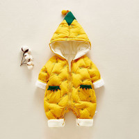 2019婴儿羽绒棉服连体衣新生儿男女宝宝外出保暖哈衣抱衣秋冬加厚冬装