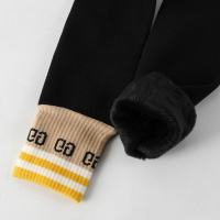 2019冬季儿童打底裤外穿加绒加厚保暖裤竖条纹女童棉裤新童装宝宝长裤