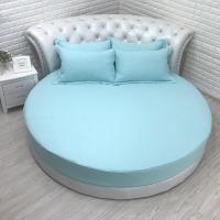 订做全棉圆形床单纯棉圆床床笠单件床罩宾馆床垫防滑保护套四件套