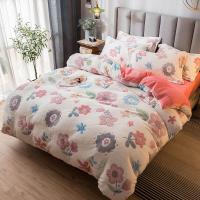 北欧珊瑚绒被套单件被罩单双人加绒1.5米200x230宿舍法兰绒双面绒