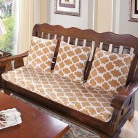 冬加厚毛绒海绵红实木沙发坐垫单三人木头沙发座垫飘窗可拆洗定