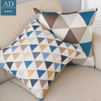 三角形几何北欧客厅沙发抱枕亚麻棉麻简约印第安图腾靠枕大抱枕