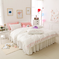 四件套全棉纯棉床裙式公主风1.8m/2米床韩版特价蕾丝花边床上用品