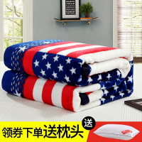 春秋法兰绒薄毛毯床单双人珊瑚绒午睡盖毯毯子学生宿舍空调毯