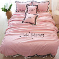韩版纯棉四件套1.8m2.0m床60s全棉床单被套单双人公主风床上用品
