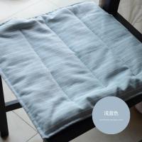 日式薄款简约条纹布艺色织纯色棉麻亚麻办公室餐椅垫坐垫座垫垫子