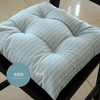 日式条纹布艺棉麻色加厚坐垫冬季榻榻米办公室餐椅垫坐垫座垫垫子