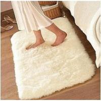 丝毛长方形地毯田园风格卧室床边地毯客厅茶几纯色地毯可定做